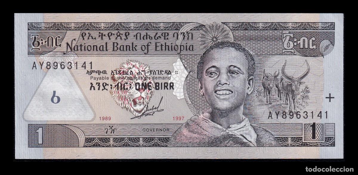 Billets internationaux: Etiop&iacute;a 1 Birr 1997 Pick 46a Sc Unc