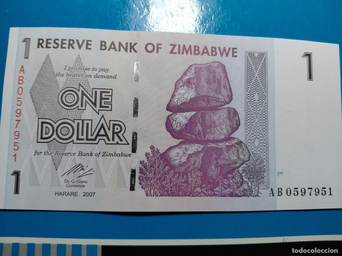 Billetes extranjeros: ZIMBABWE 1 Dolar 2007 SC P65 - Foto 1