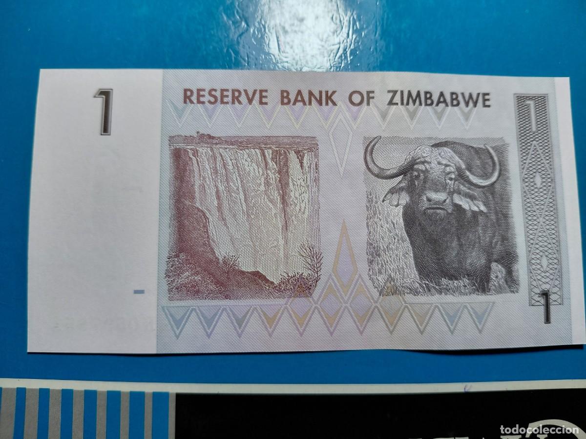 Billetes extranjeros: ZIMBABWE 1 Dolar 2007 SC P65 - Foto 2