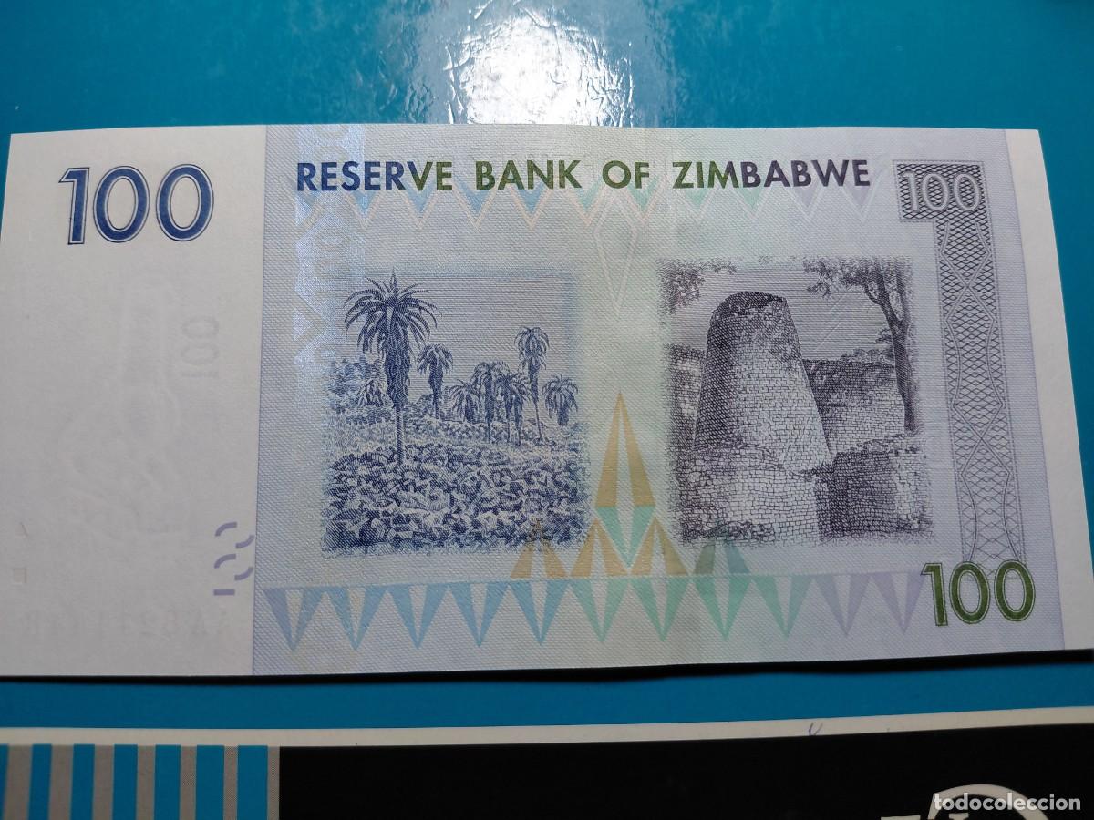 Billetes extranjeros: ZIMBABWE 100 Dolar 2007 SC P69 - Foto 2
