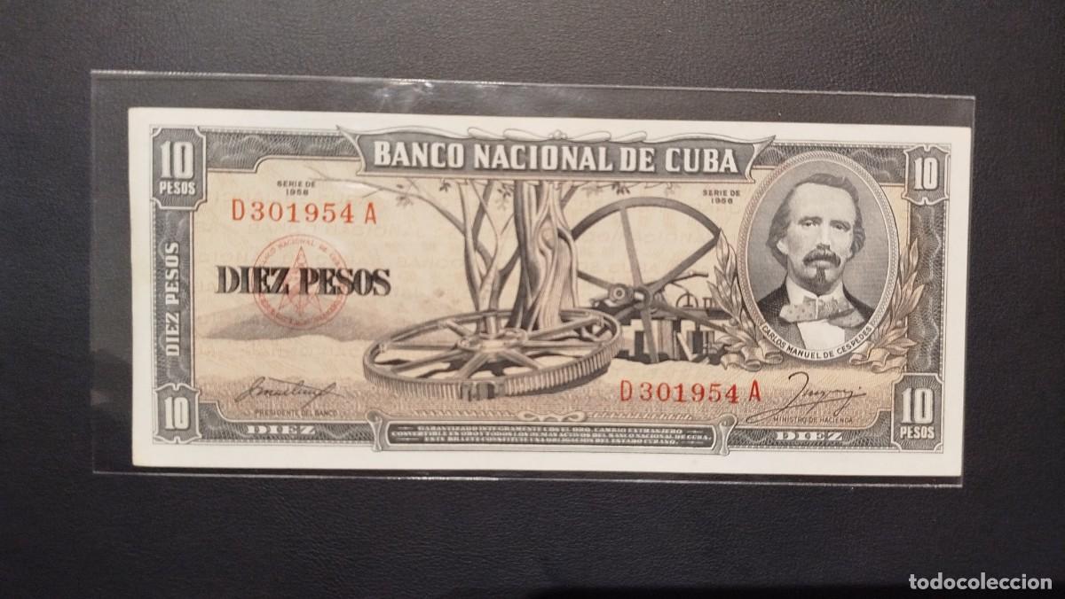 Billetes extranjeros: Billete 10 pesos, Cuba 1958 - Foto 1