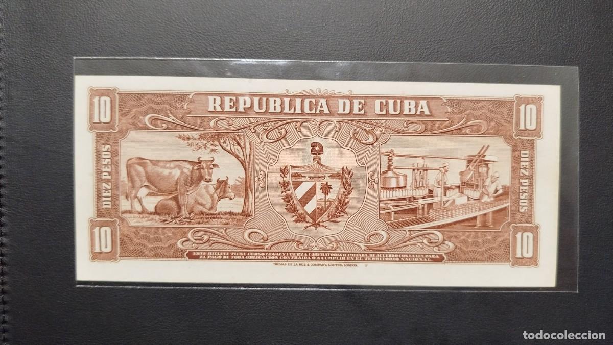 Billetes extranjeros: Billete 10 pesos, Cuba 1958 - Foto 2