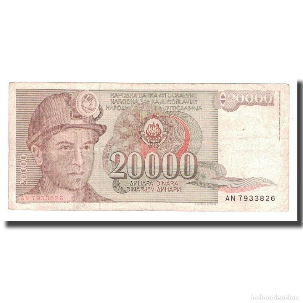 Billets internationaux: [#141892] Billete, 20,000 Dinara, 1987, Yugoslavia, 1987-05-01, KM:95, BC