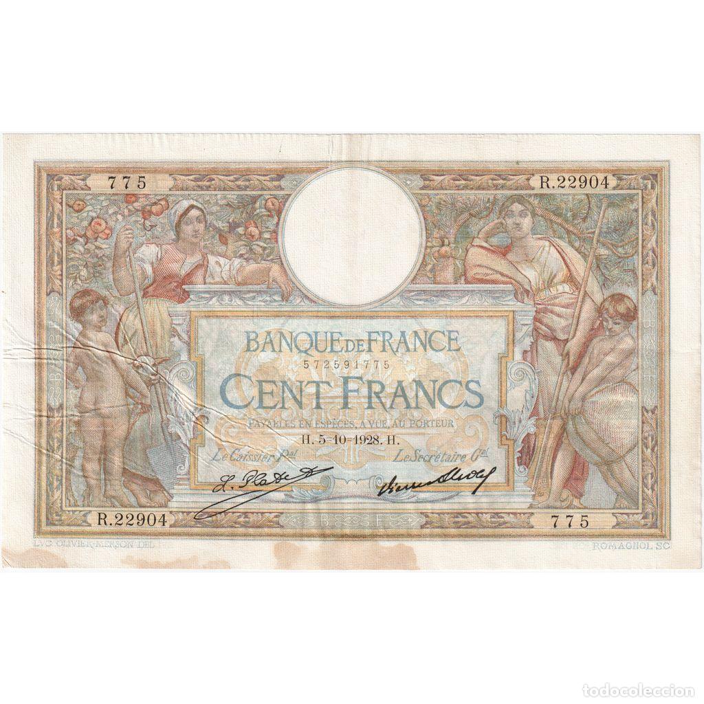 Notas Internacionais: [#249416] Francia, 100 Francs, Luc Olivier Merson, 1928-10-05, R.22904775, MBC