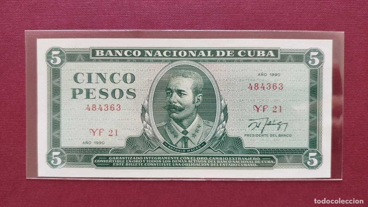 Billetes extranjeros: Billete 5 pesos, Cuba 1990 - Foto 1