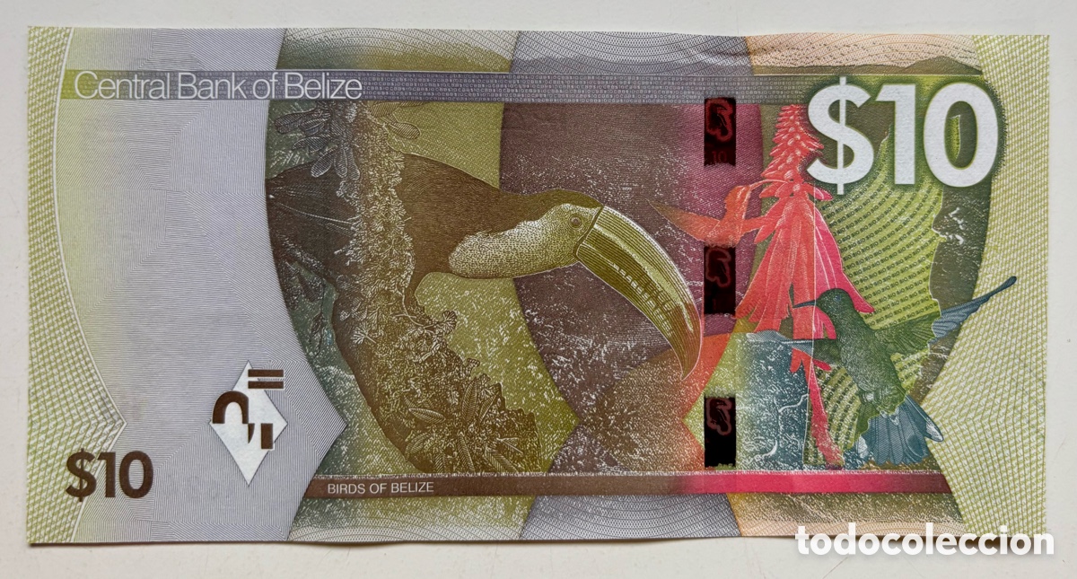 Billetes extranjeros: Billete BELIZE 10 Dolares 2025 SC. Dollars Belice - Foto 2