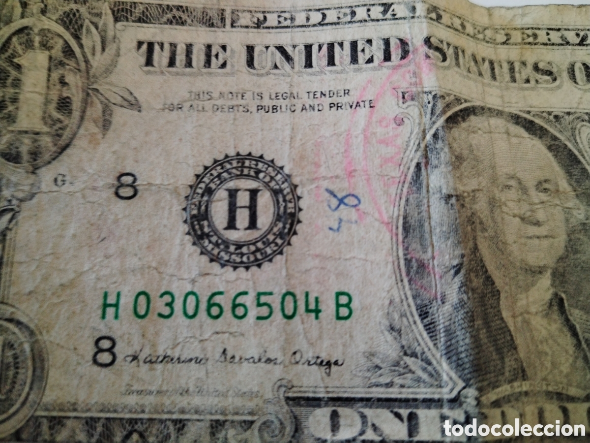 Billetes extranjeros: 1988. Billete de un dolar - Foto 4