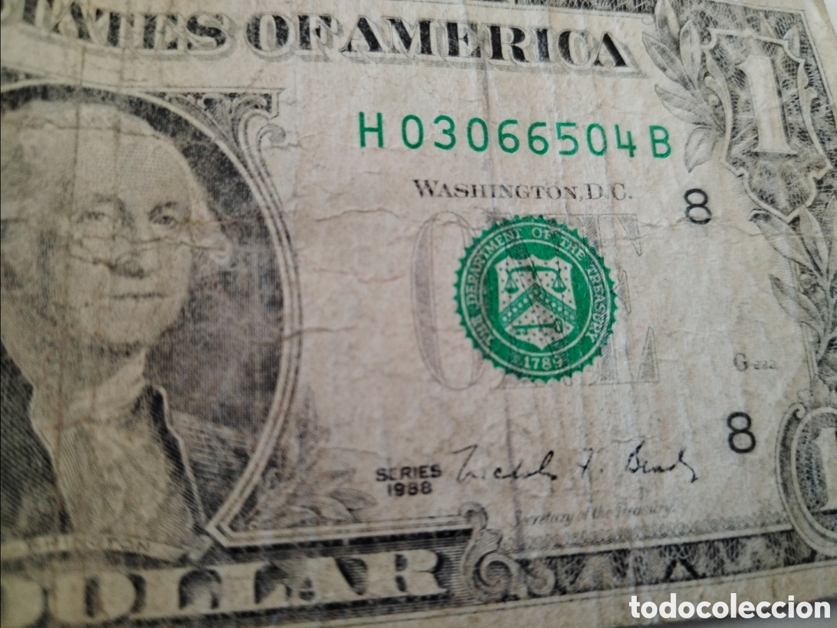 Billetes extranjeros: 1988. Billete de un dolar - Foto 6