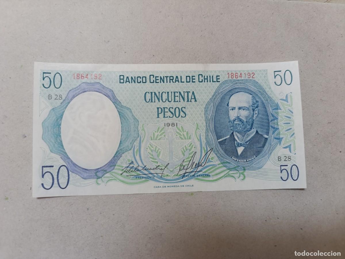 Billetes extranjeros: Billete Chile, 50 pesos, a&ntilde;o 1981, UNC - Foto 1