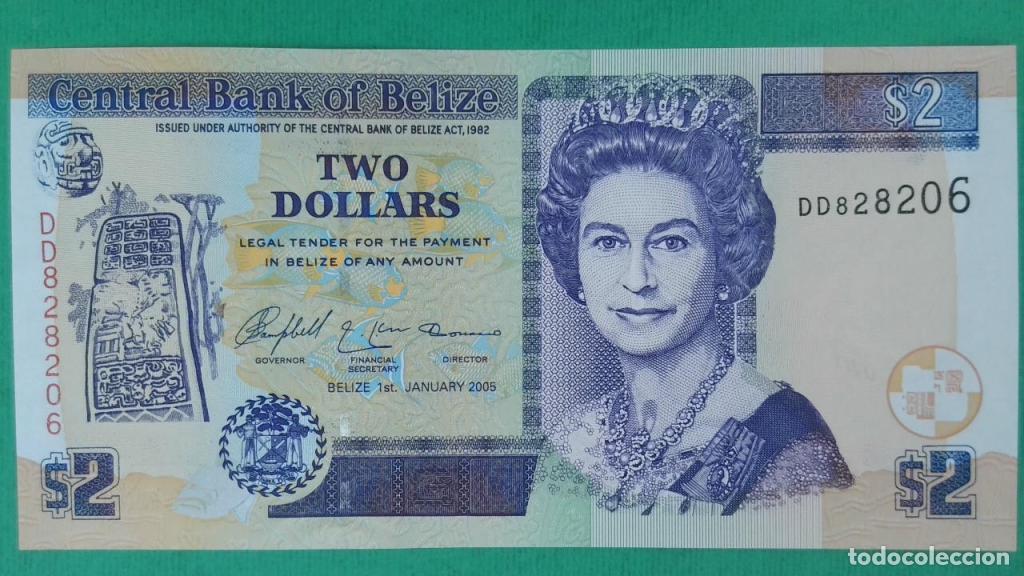 Billetes extranjeros: Belice, 2 Dollars 2003-2017 - 66b - (SC / UNC) [DD828206] - Foto 1