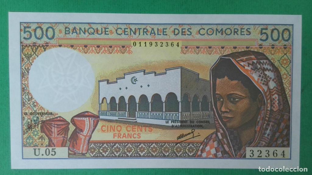 Billetes extranjeros: Comoras, 500 Francs ND - 10b - (SC / UNC) [011932364] - Foto 1