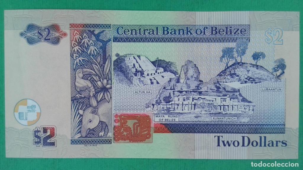 Billetes extranjeros: Belice, 2 Dollars 2003-2017 - 66b - (SC / UNC) [DD828204] - Foto 2