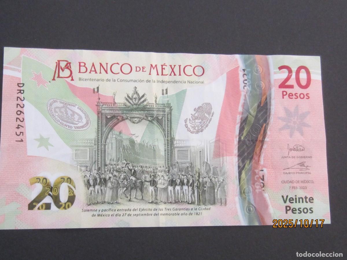 Billetes extranjeros: MEXICO 20 PESOS , CIRCULADO - Foto 1