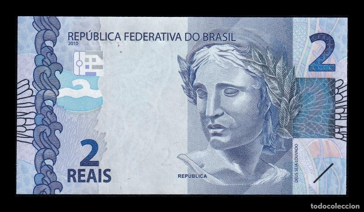 Billetes extranjeros: Brasil 2 Reais &rdquo;Rep&uacute;blica&rdquo; 2010 Pick 252g Sc Unc - Foto 1