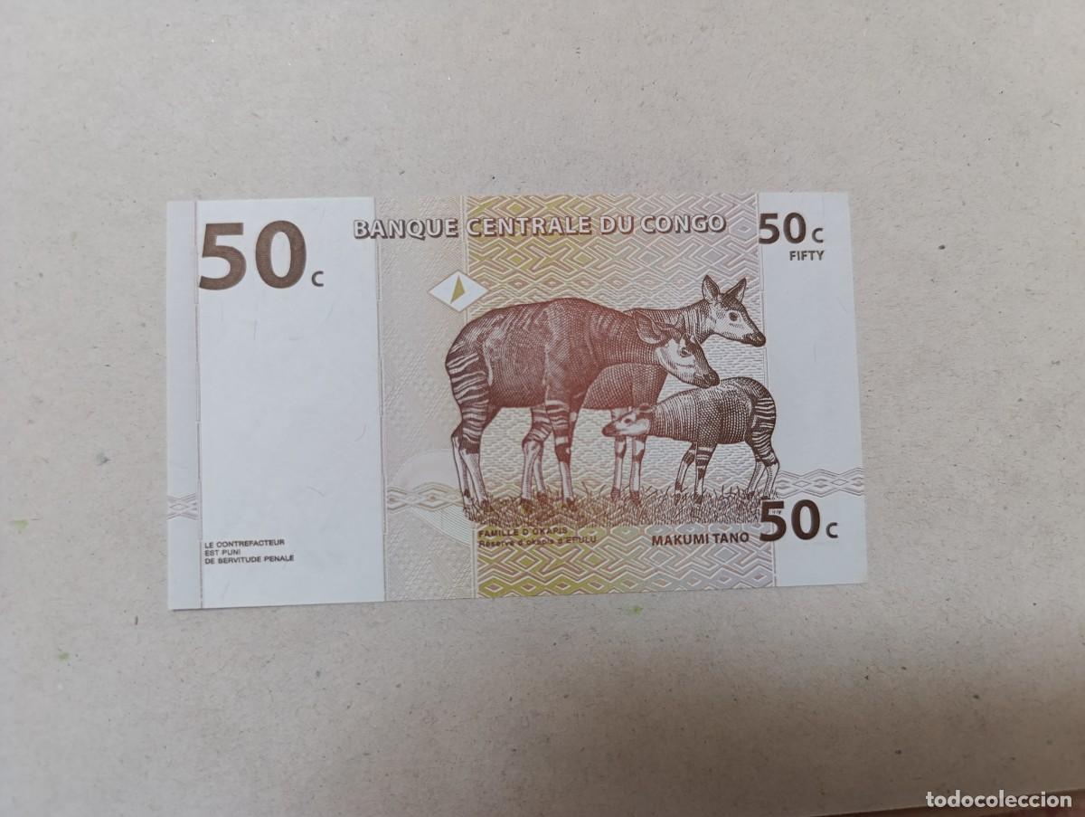 Billetes extranjeros: Billete Congo, 50 centimos, a&ntilde;o 1997, UNC - Foto 1