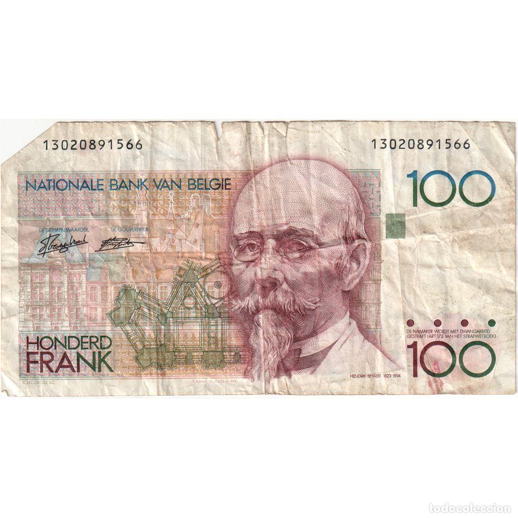 Notas Internacionais: [#1233412] B&eacute;lgica, 100 Francs, Undated (1982), RC