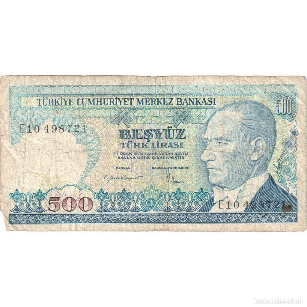 International Banknotes: [#1233413] Turqu&iacute;a, 500 Lira, BC