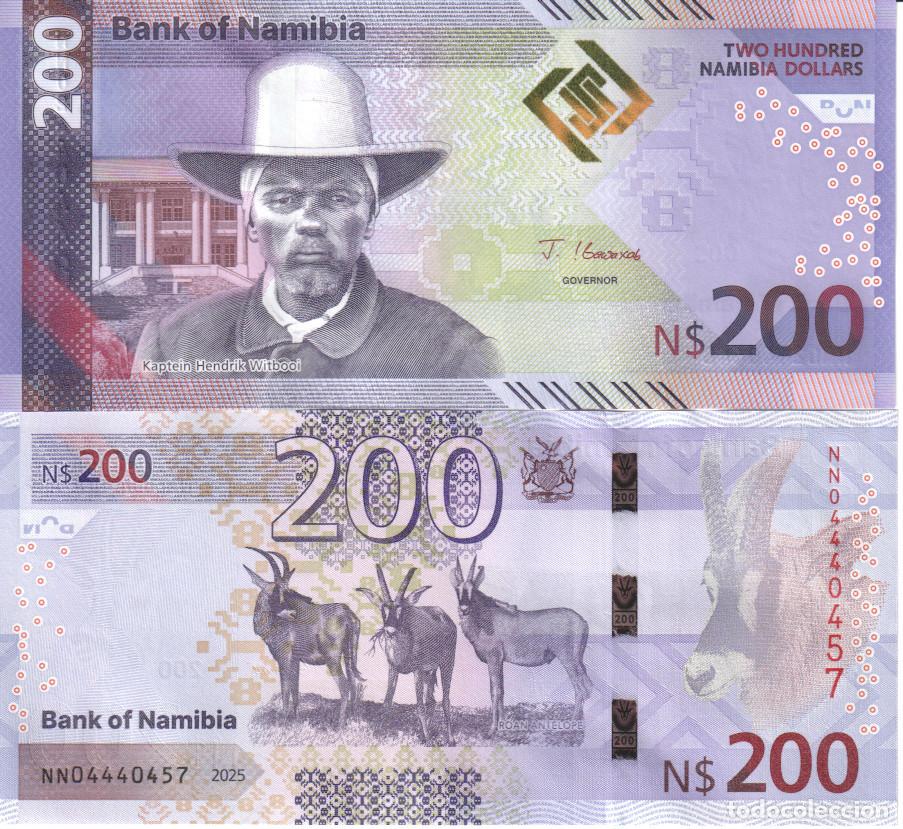 Billetes extranjeros: Namibia 200 namibia dollars del 2025 Pick W 24 SC/UNC - Foto 1