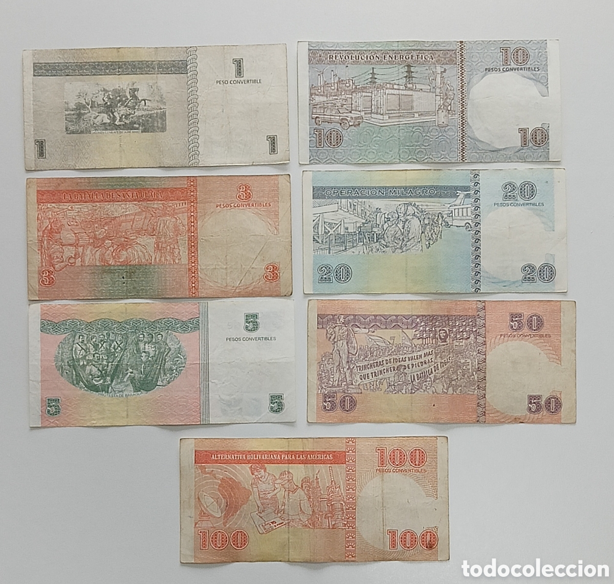 Billetes extranjeros: CUBA. Lote CUC. PESOS CONVERTIBLES - Foto 2