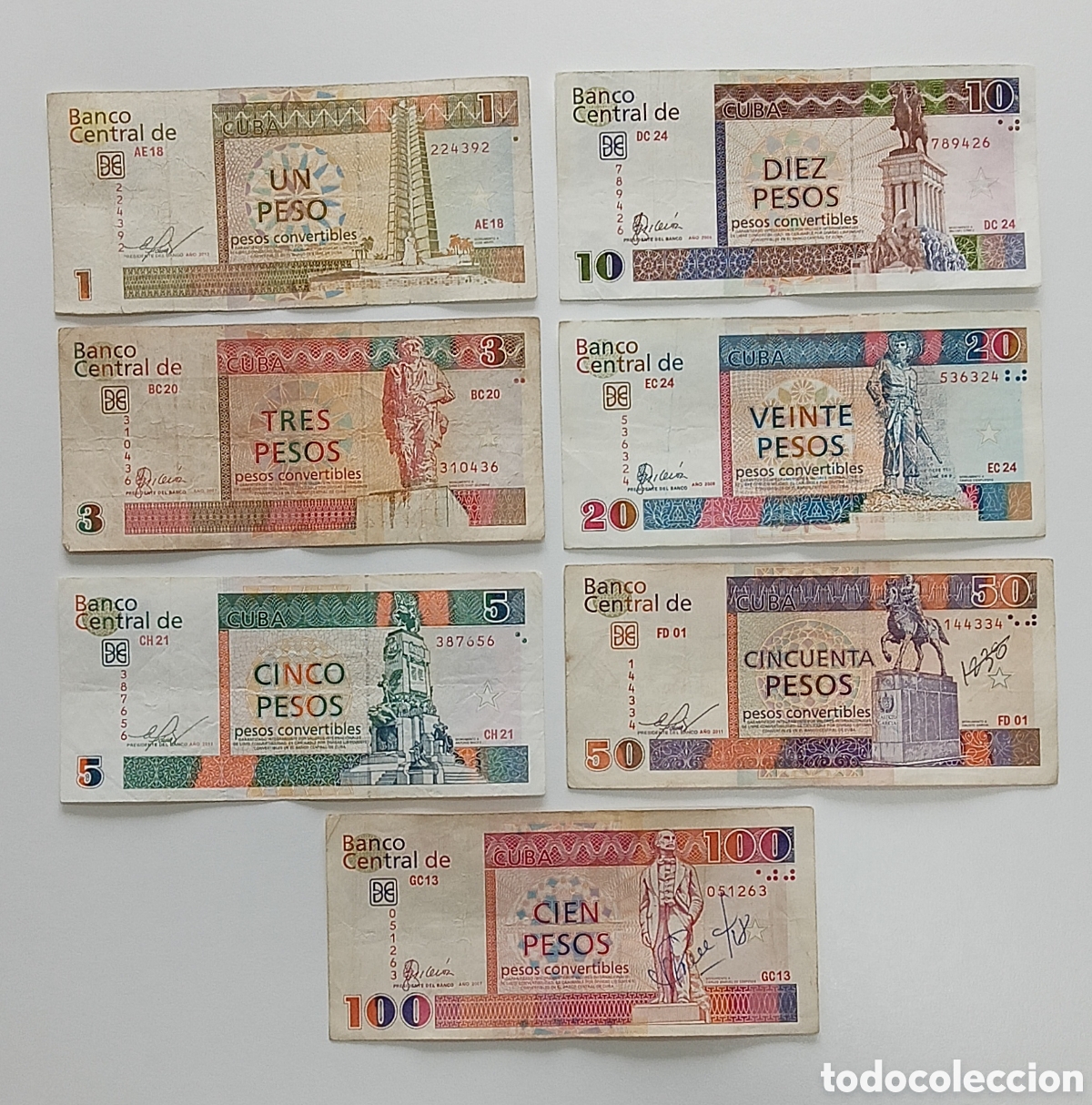 Billetes extranjeros: CUBA. Lote CUC. PESOS CONVERTIBLES - Foto 1