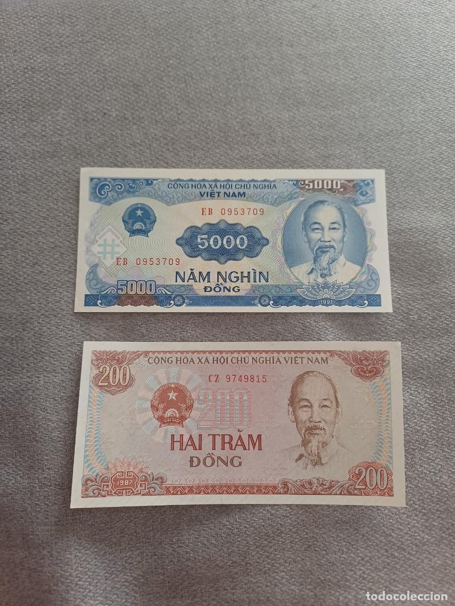 Billetes extranjeros: 2 billetes vietnam 200 y 5000 - Foto 1