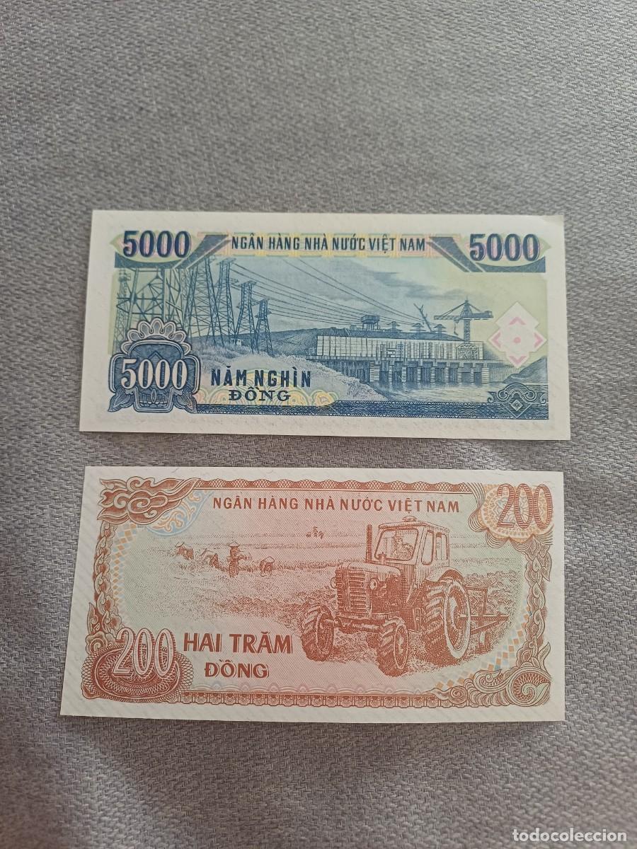 Billetes extranjeros: 2 billetes vietnam 200 y 5000 - Foto 2