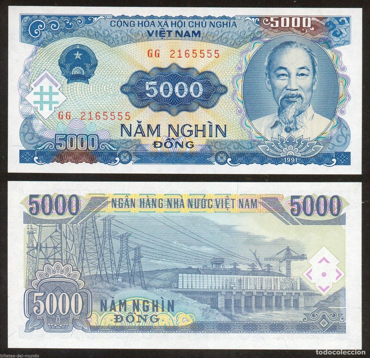 Billetes extranjeros: VIETNAM 5000 DONG 1991 SIN CIRCULAR - Foto 1