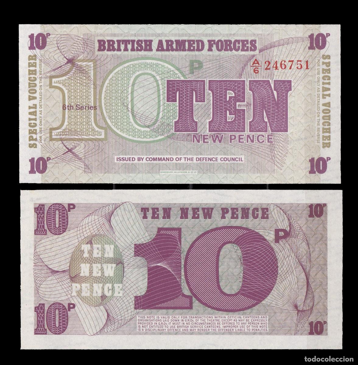 Billetes extranjeros: GRAN BRETA&Ntilde;A - 10 NEW PENCE DE 1972 - FUERZAS ARMADAS - SIN CIRCULAR