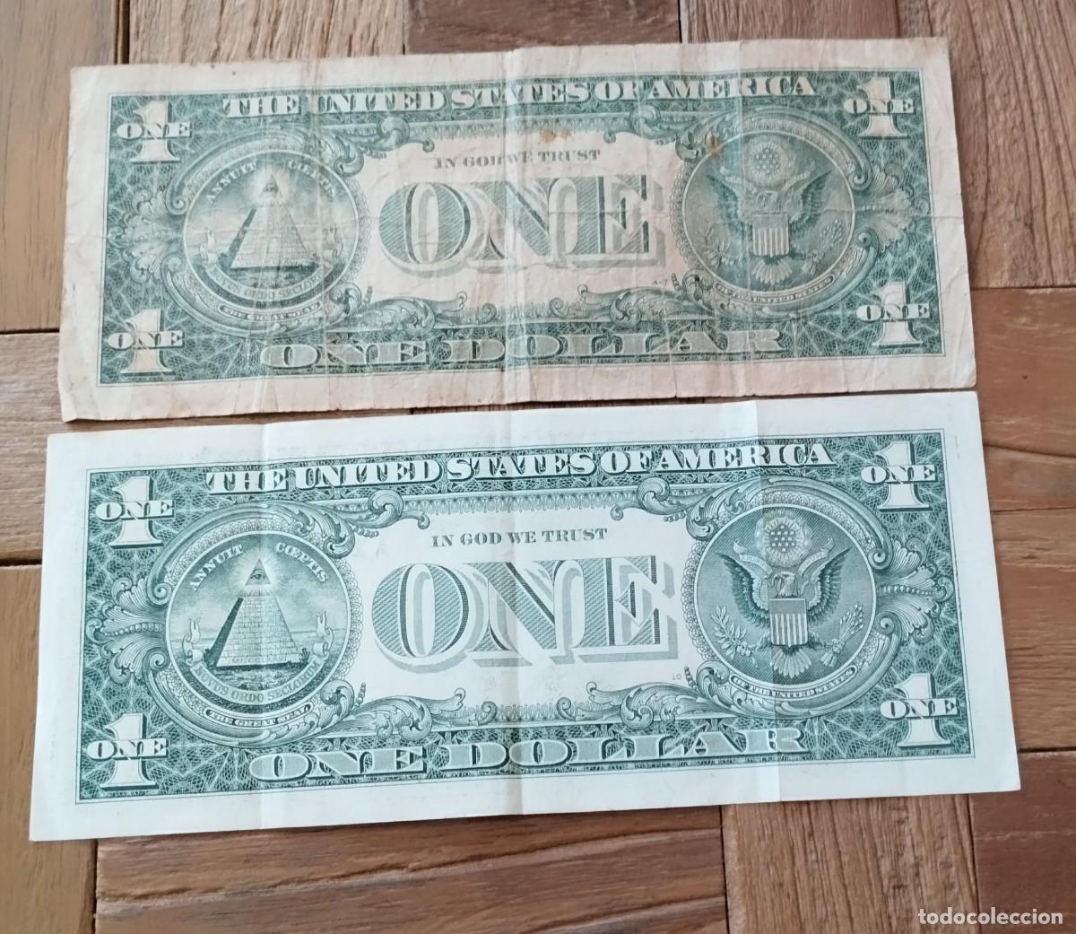 Billetes extranjeros: BILLETES DE UN DOLAR 1928 y 2009 - Foto 2