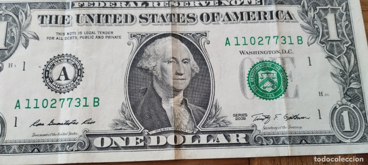 Billetes extranjeros: BILLETES DE UN DOLAR 1928 y 2009 - Foto 3