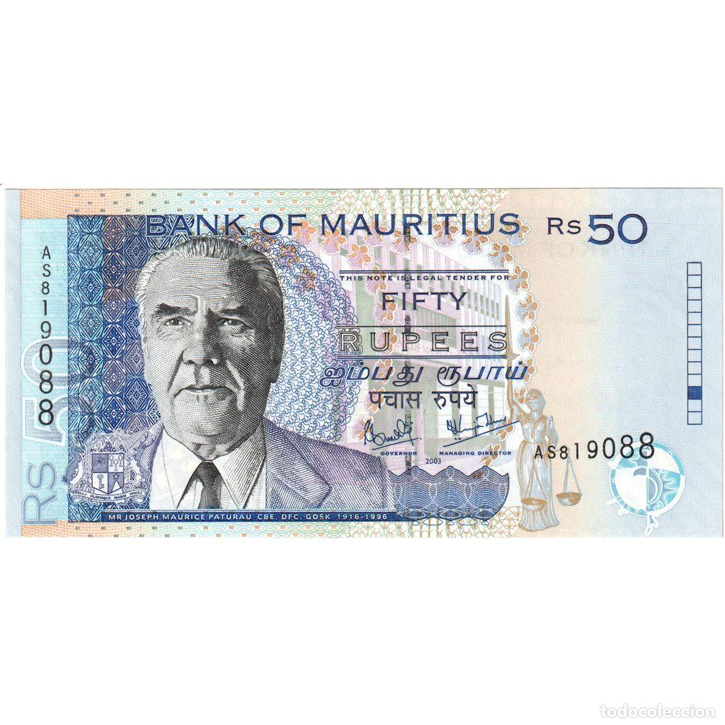 Notas Internacionais: [#1184932] Mauricio, 50 Rupees, Undated (2003), UNC