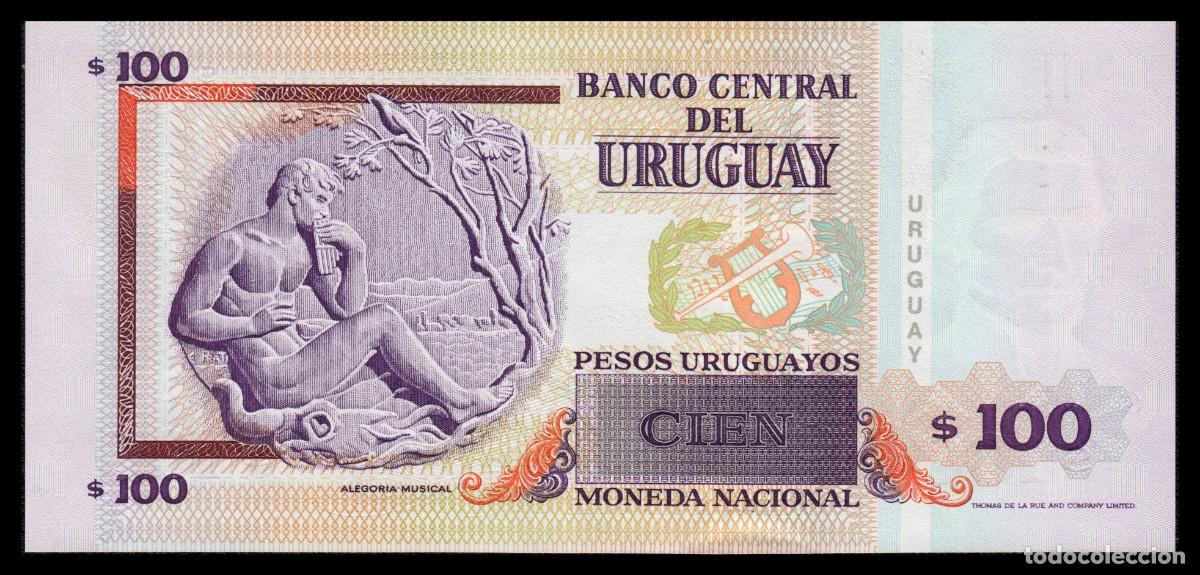 Billetes extranjeros: Uruguay 100 Pesos 2000 Pick 76c SC - Foto 3