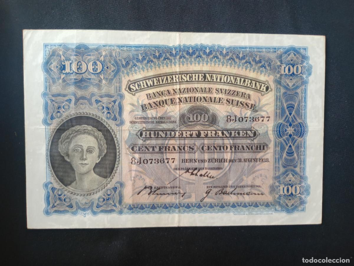 Billetes extranjeros: Suiza. 100 francos de 1938 - Foto 1