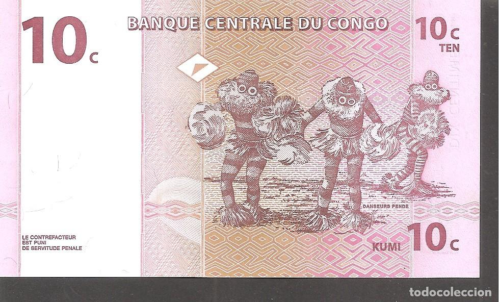 Billetes extranjeros: Billete CONGO 10 Cent 1997 SC - Foto 2
