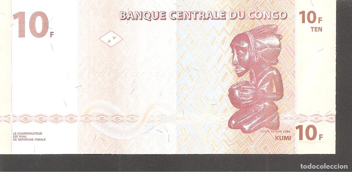 Billetes extranjeros: CONGO 10 FRANCOS 2003 SC/UNC - Foto 2