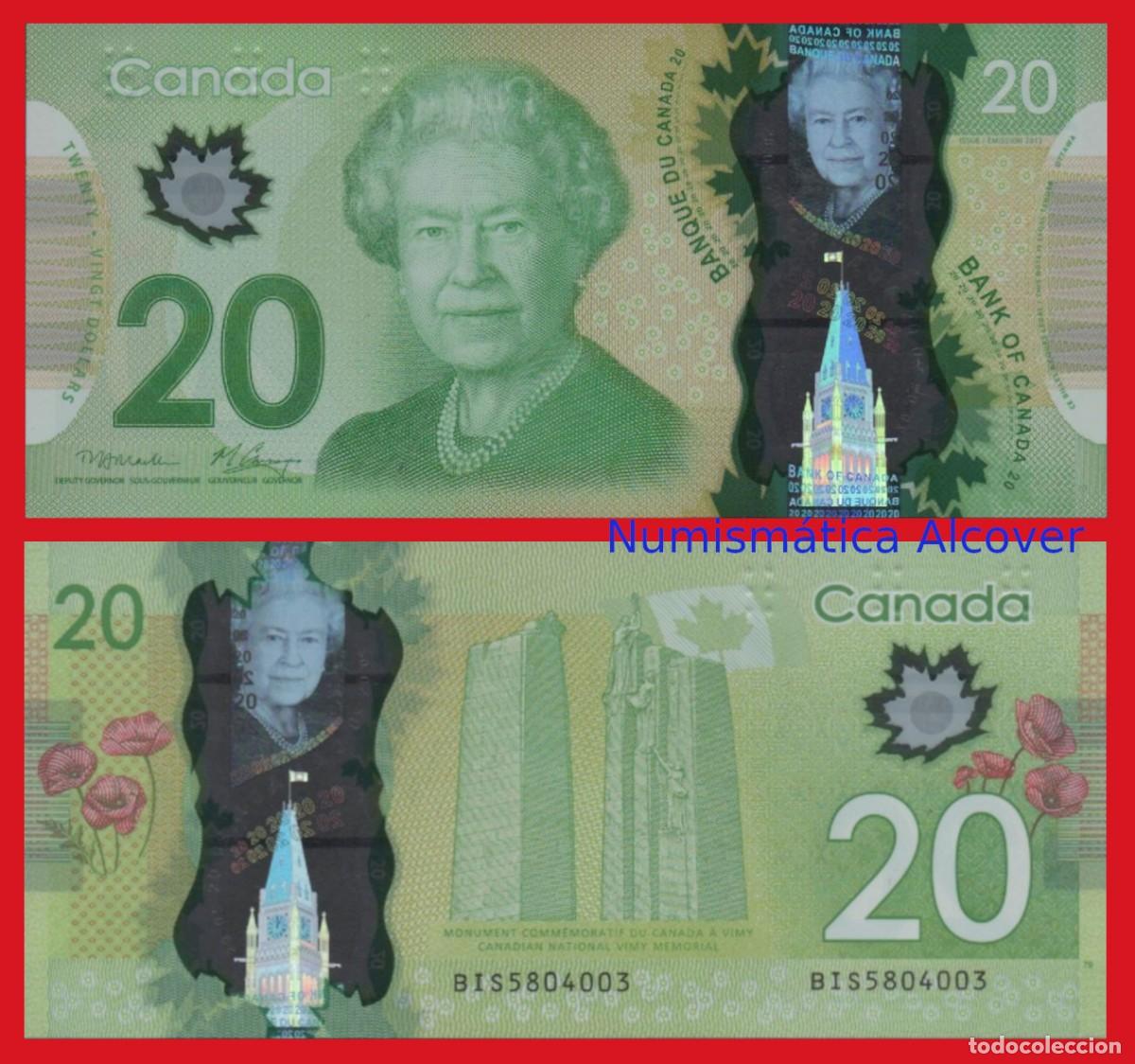 Billetes extranjeros: CANADA 20 D&oacute;lares 2012 Isabel II Pick 108a - SC - Foto 1