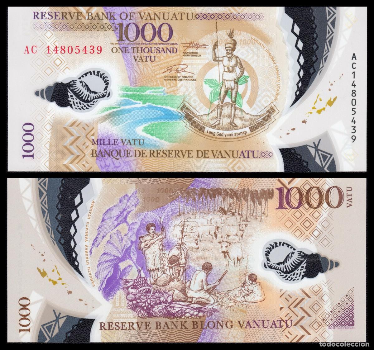 Billetes extranjeros: Vanuatu 1.000 Vatu 2014 Pick 13b - Foto 1