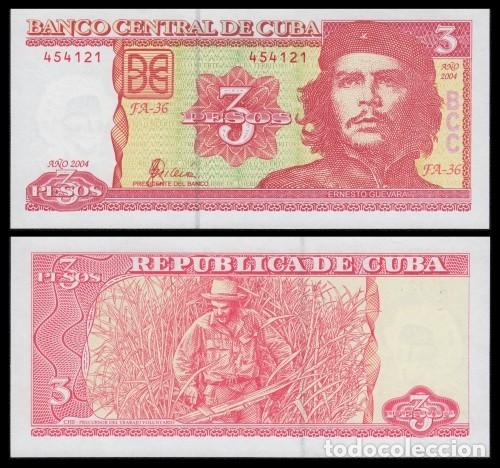 Billetes extranjeros: Cuba 3 Pesos 2004 Pick 127a - Foto 1