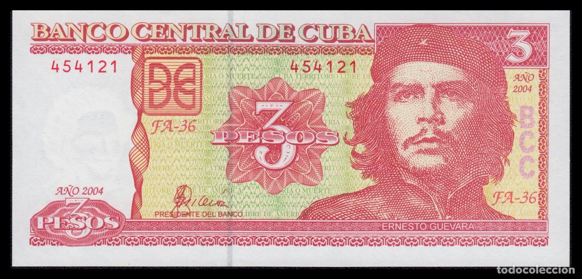 Billetes extranjeros: Cuba 3 Pesos 2004 Pick 127a - Foto 2
