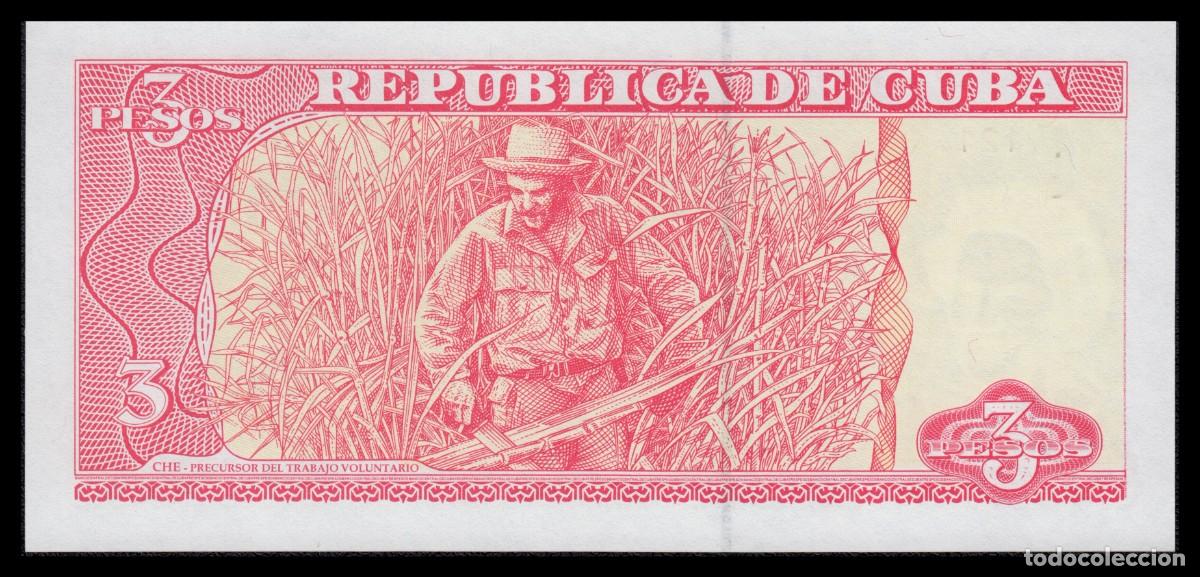 Billetes extranjeros: Cuba 3 Pesos 2004 Pick 127a - Foto 3