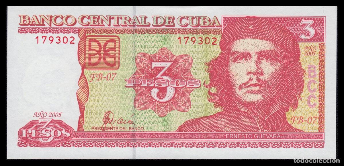 Billetes extranjeros: Cuba 3 Pesos 2005 Pick 127b - Foto 2