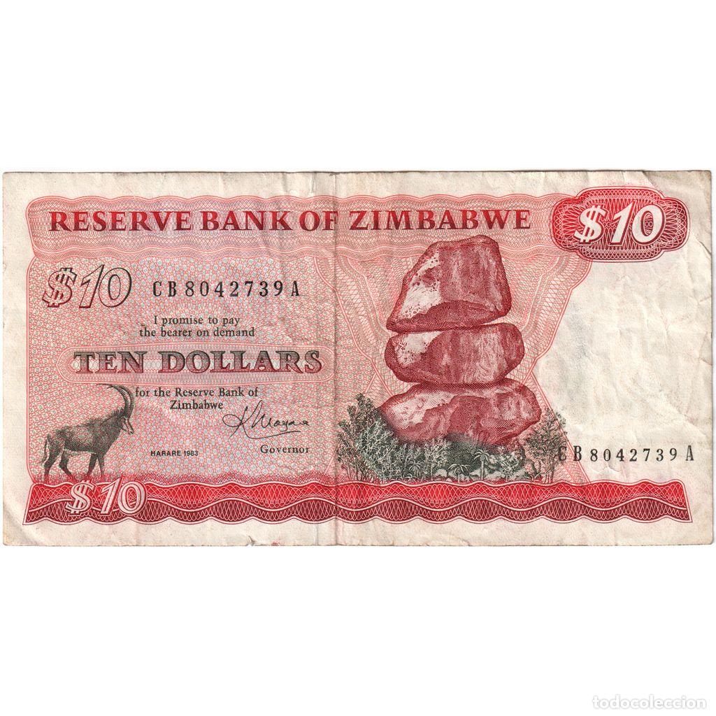 Billetes extranjeros: [#1515083] Zimbabue, 10 Dollars, MBC - Foto 1