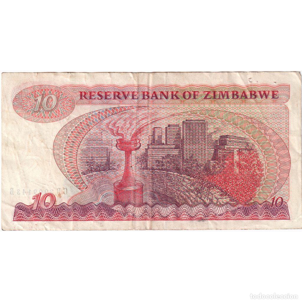 Billetes extranjeros: [#1515084] Zimbabue, 10 Dollars, BC+ - Foto 2