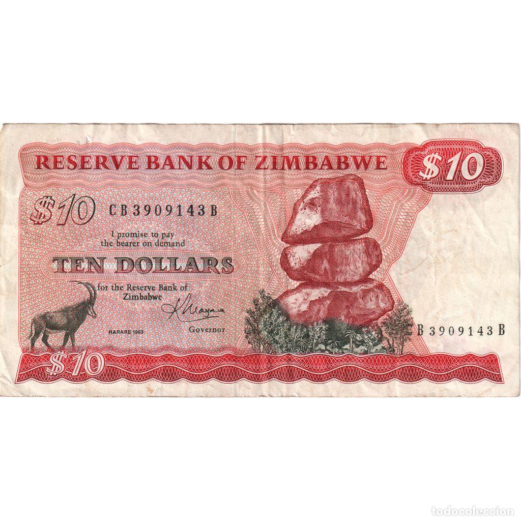 Billetes extranjeros: [#1515084] Zimbabue, 10 Dollars, BC+ - Foto 1