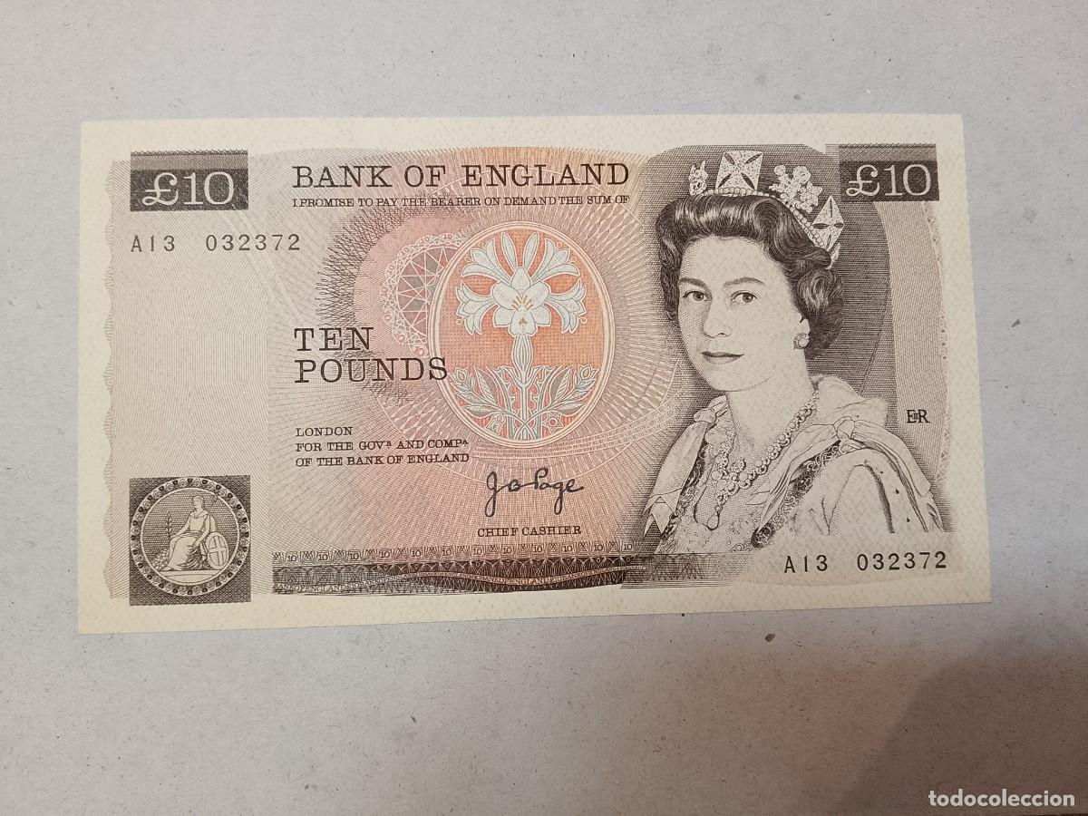 Billetes extranjeros: Billete Inglaterra, 10 Libras, serie A, UNC - Foto 1