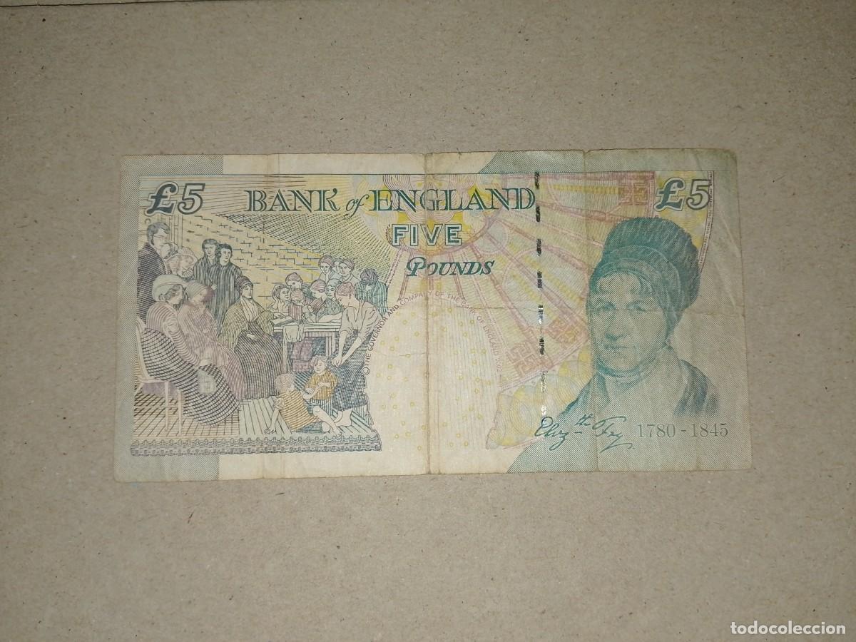Billetes extranjeros: Billete Inglaterra 5 libras, a&ntilde;o 2002 - Foto 2