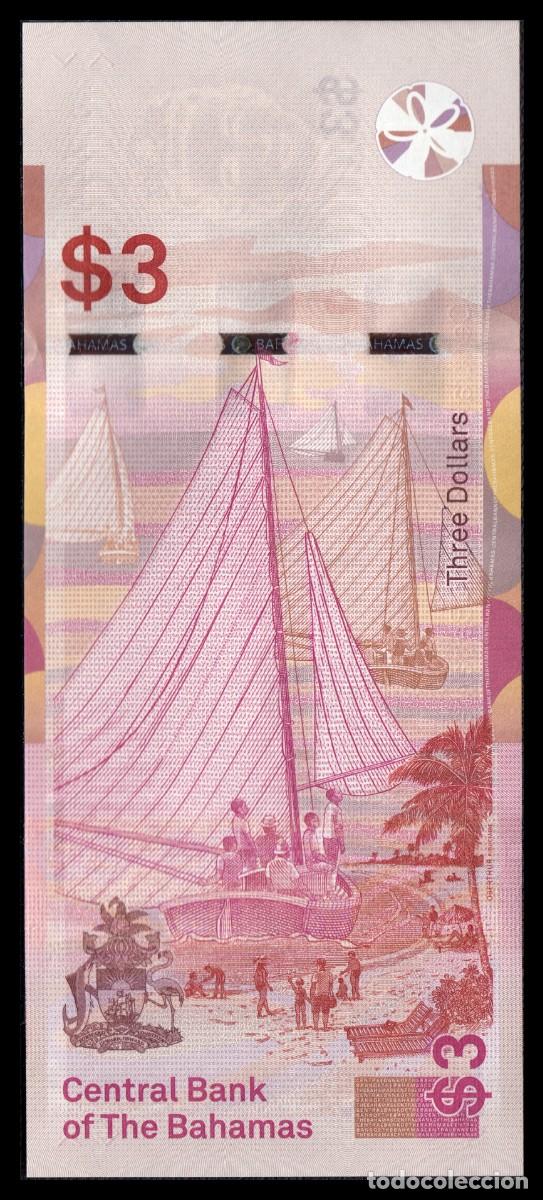 Billetes extranjeros: Bahamas 3 Dollars 2019 Pick 78 SC - Foto 3