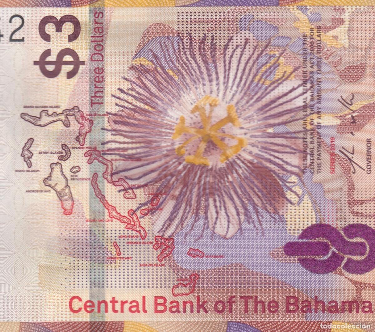 Billetes extranjeros: Bahamas 3 Dollars 2019 Pick 78 SC - Foto 6