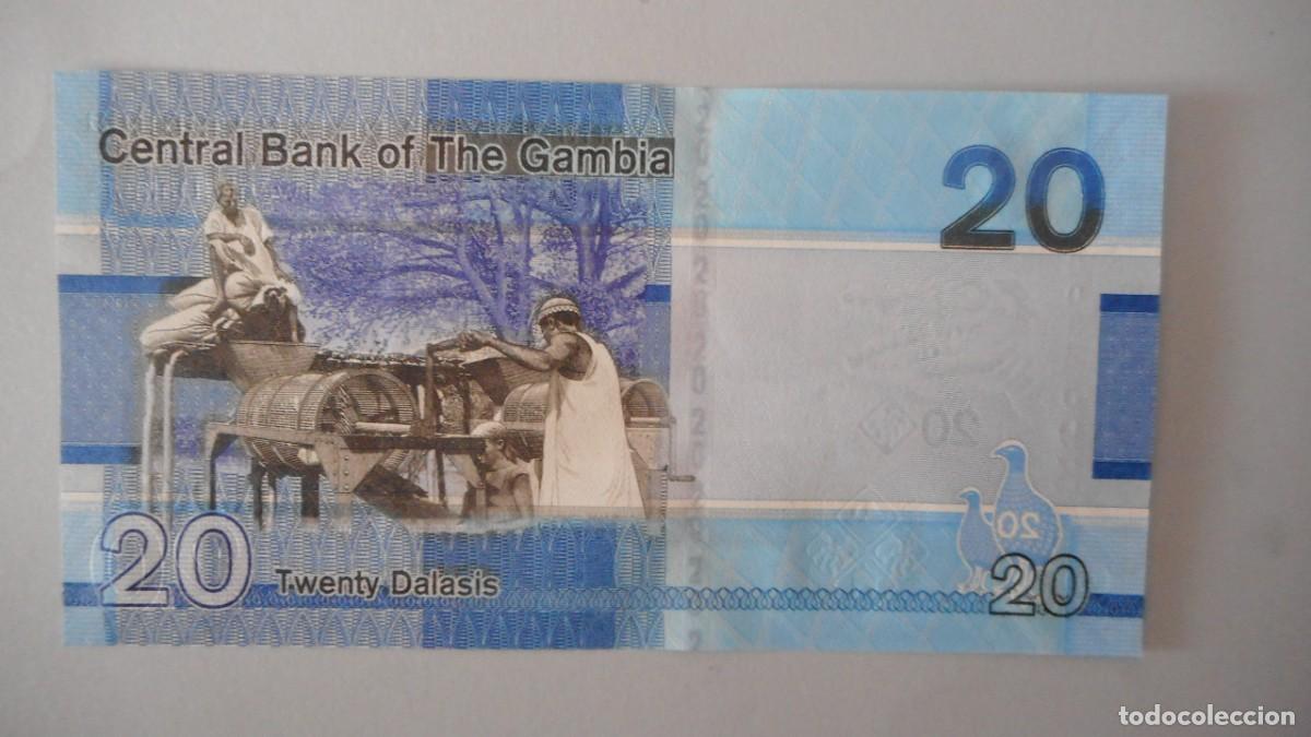 Billetes extranjeros: GAMBIA 20 DALASIS / PLANCHA - Foto 2