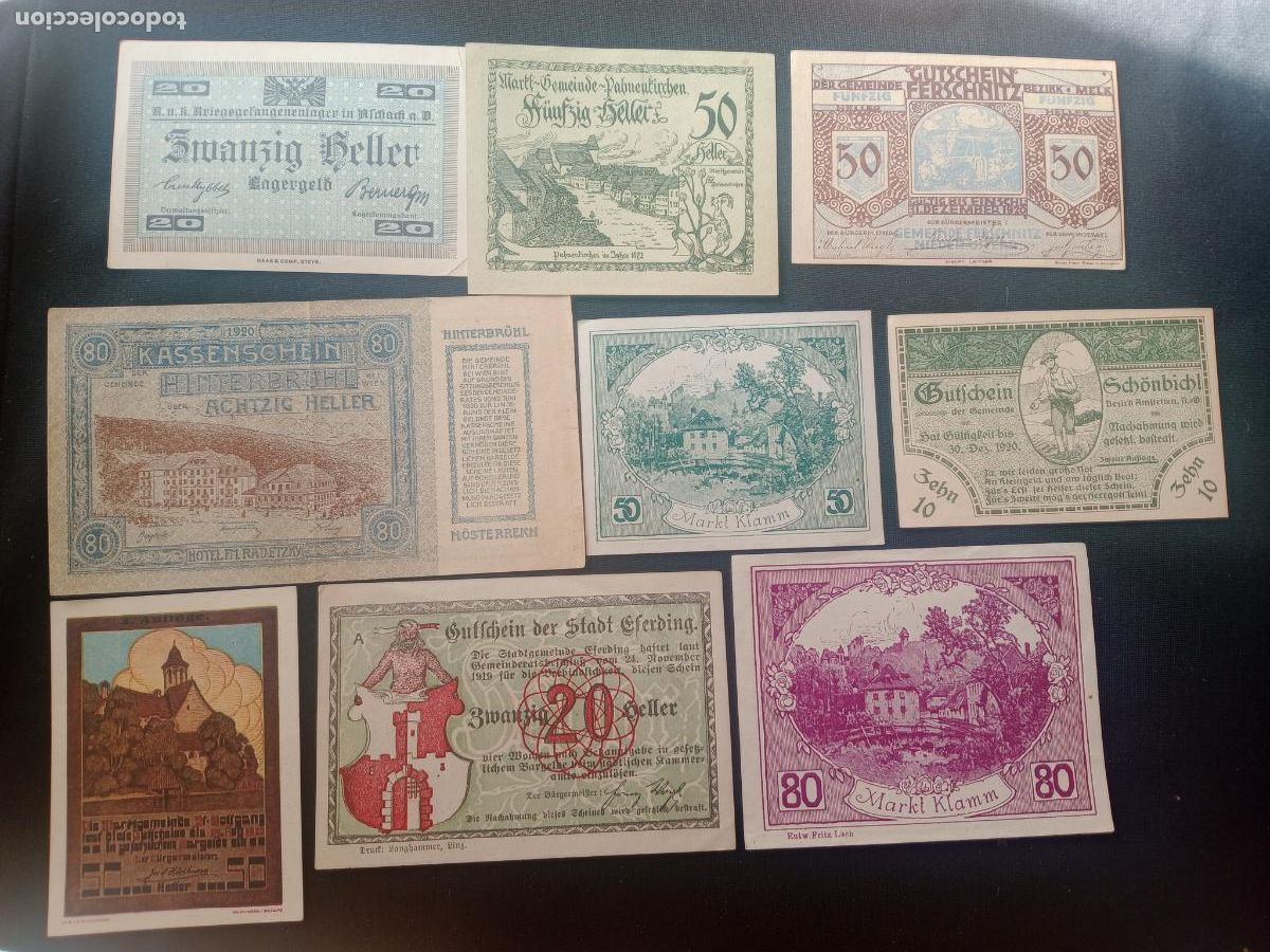 Billetes extranjeros: Austria. 9 notgeld 1920 - Foto 1